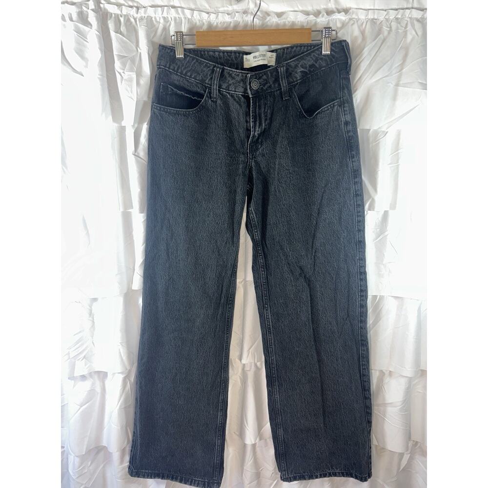 Hollister Dark Wash Wide Leg Jeans